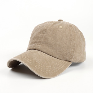 Giản dị mềm hàng đầu tinh khiết Bông rửa Mũ bóng chày CHA mũ cong vành mũ denim mũ xô - Product Image 5
