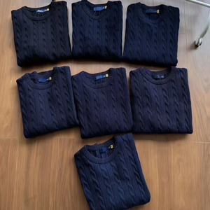 <span class=keywords><strong>Pull</strong></span> en <span class=keywords><strong>cachemire</strong></span> et laine décontracté pour femmes grande taille de qualité supérieure, col rond, tricot jacquard avec logo sur le devant - Product Image 5