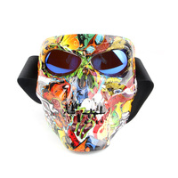 Masque de moto tout-terrain tactique pour sports extrêmes, avec lunettes, monture en TPU personnalisable, sangle réglable, protection UV %