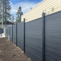Clôture décorative en WPC co-extrudé avec cadre en aluminium, écologique, anti-rongeurs, revêtement poudré, résistante aux intempéries, pour jardin extérieur