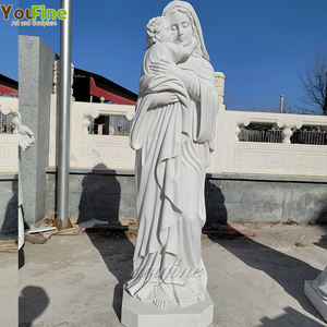 Estatua <span class=keywords><strong>de</strong></span> la Virgen María <span class=keywords><strong>de</strong></span> tamaño natural y el Niño Jesús en venta - Product Image 3