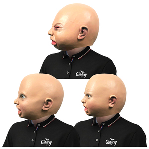 Maschera <span class=keywords><strong>in</strong></span> Latex Divertente con Volti Sorridenti, Piangenti e Arrabbiati per Halloween e Feste <span class=keywords><strong>in</strong></span> Maschera, Accessori Spaventosi Personalizzabili - Product Image 6