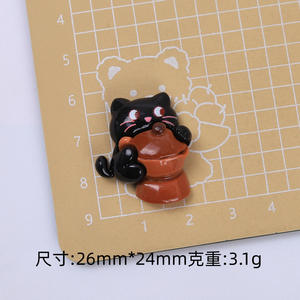 Mignon café chat dessin animé <span class=keywords><strong>bricolage</strong></span> résine pince à cheveux <span class=keywords><strong>bricolage</strong></span> trou chaussures <span class=keywords><strong>fleur</strong></span> indésirable téléphone pendentif accessoires - Product Image 6