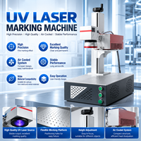 Machine de marquage laser UV HS LASER 3W 5W, machine de marquage et de gravure laser tout-en-un de bureau pour plastique, verre, acrylique