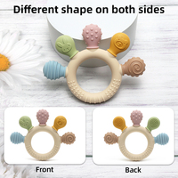 Nouveauté : Anneau de dentition sensoriel doux pour bébé, en silicone de qualité alimentaire sans BPA, jouet pour bébés