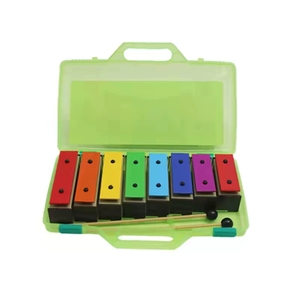 Xilófono de 8 Notas con Campanas Resonadoras Coloridas, Bloques de Tono Metálicos Individuales, con Estuche, Instrumento de Percusión Orff para Niños - Product Image 2