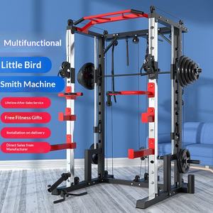 Equipo de Gimnasio <span class=keywords><strong>en</strong></span> Casa, Pesas Libres de Alta Resistencia, Jaula de Fuerza Multifuncional Ajustable, Rack para Sentadillas Profundas, Máquina <span class=keywords><strong>Smith</strong></span> - Product Image 2