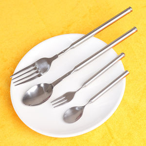 Ensemble de fourchettes et cuillères télescopiques multifonctions UPSILON2 PCS, <span class=keywords><strong>en</strong></span> acier inoxydable, pour le camping, le barbecue, les couverts - Product Image 2