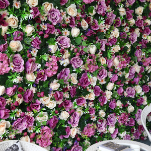 Parete Floreale 3D Personalizzata Moderna ed Ecologica per Decorazioni Nuziali Interne, in Seta e Plastica, 40x60cm, Sfondo Scenico con Rose - Product Image 3