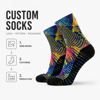 Chaussettes mi-mollet sportives personnalisées OEM pour adultes – Polyester/Nylon/Coton/Bambou/Laine, sans couture, respirantes, séchage rapide