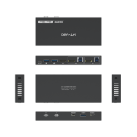 Conmutador KVM HDMI 4K 2 en 1 con Control de 2 PC, 1 KBM, HUB USB 3.0, Detección Automática de Alimentación Tipo-C, Conmutador de Panel/Escritorio