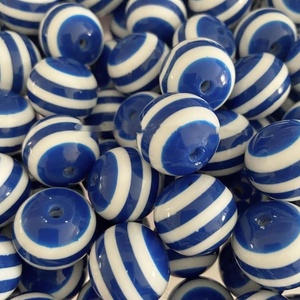 Cuentas Espaciadoras de Acrílico con Orificio Grande, 16mm 20mm, Coloridas, de Resina, con Rayas, para Fabricación de Joyería, Manualidades, Diamantes - Product Image 2