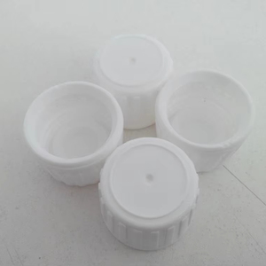 Bouchons de bouteilles de sirop en verre avec écrou antivol en plastique blanc - Product Image 2