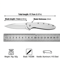 Couteau pliant d'extérieur LEEK 1660, couteau de chasse tactique, couteau de poche en acier inoxydable, manche en aluminium aéronautique, couteaux de survie pour le camping