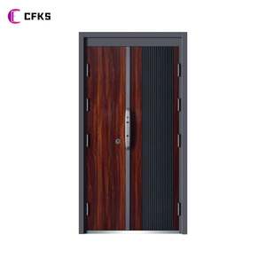 2022 Offre Spéciale Design moderne intérieur porte battante Chine gros contreplaqué hôtel porte <span class=keywords><strong>d</strong></span>'entrée blindée pour appartements manuel - Product Image 4