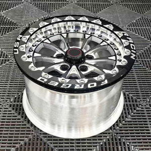 Mâm xe độ 2 mảnh, màu đen bóng, phay xước, kiểu Beadlock, 5x120 5x114.3 17x10 15x10 15x8, mâm xe đua 15 inch dành cho Mustang Corvette - Product Image 3