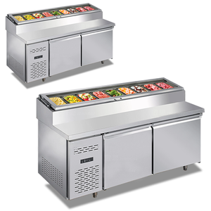 Cilindro Tipo Pequena Estação Operacional Comercial Refrigerado Display <span class=keywords><strong>Cabinet</strong></span> <span class=keywords><strong>Salad</strong></span> <span class=keywords><strong>Cabinet</strong></span> Pizza Counter Refrigerador - Product Image 6