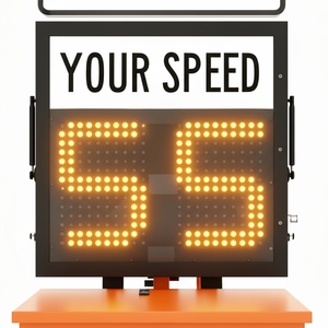 GUANGAN Portable Solar LED Display Vehicle Speed Radar Activated Highway Traffic <b>Safety</b> Sign for TrailerWarning Road Sign - Product Image 3
