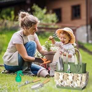 Di alta qualità 5 pz/set Mini impianto <span class=keywords><strong>da</strong></span> giardino Set di strumenti con manico in legno <span class=keywords><strong>da</strong></span> giardinaggio pala rastrello facilmente uso per i bambini - Product Image 5