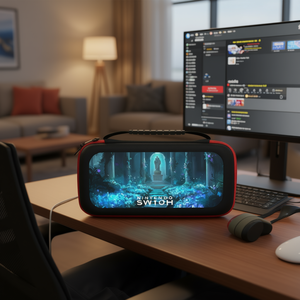 Étui rigide pour Nintendo Switch avec poignée, housse de protection en plastique pour le rangement et le transport de la console de jeu - Product Image 2