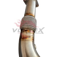 Tubo de Escape de Alto Flujo Vortex de Acero Inoxidable 304 con Acabado Espejo de 1.5 mm de Espesor para M3 G80/M4 G82 S58 3.0T 2021-2025