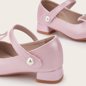 Sepatu Baru Musim Semi untuk Anak Perempuan dengan Gaya Putri, Kristal Berlian, Pita Kupu-kupu, Hak Tinggi, Sepatu PU - Product Image 3