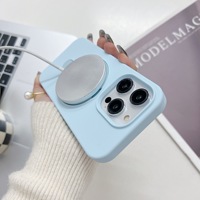 Coque de téléphone antichoc en silicone TPU avec anneau magnétique et béquille pour iPhone 17 Pro Max 16 15