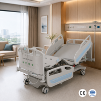 Lit médical électrique réglable multi-positions, structure multifonctionnelle avec matelas confortable assorti, entièrement inclus