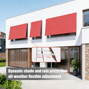 Auvent à bras pivotant en aluminium, revêtement PVDF, moderne, luxueux, rétractable manuellement, imperméable, protection solaire pour fenêtre, porte, balcon - Product Image 3