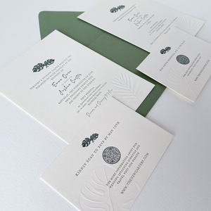 ชุดการ์ดเชิญงานแต่งงานแบบ Letterpress เรียบหรู พร้อมโลโก้<span class=keywords><strong>ภาษา</strong></span>ตามสั่ง ซองจดหมาย <span class=keywords><strong>การ์ด</strong></span>ตอบรับ และคิวอาร์โค้ด สำหรับงานเฉลิมฉลองสมรส - Product Image 2
