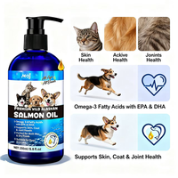 Huile de saumon OEM pour chiens et chats, pour une peau et un pelage sains, huile de poisson, oméga 3 EPA DHA, complément alimentaire liquide pour animaux de compagnie