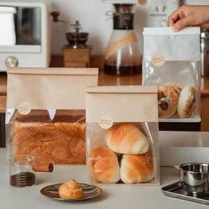 Bolsa <span class=keywords><strong>de</strong></span> Papel Kraft Personalizada con Cierre Metálico para Pan Francés, Baguette, Pan Tostado, Galletas, Pasteles y Bizcochos, con Ventana - Product Image 5