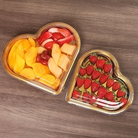 Groothandel Cadeau Hartvormige Schalen, Ecologische Luxe Cadeauverpakking, voor Fruit, Aardbeien, Kersen, of Chocolade