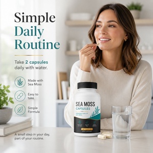 OEM Private Label <b>Himalayan</b> <b>Shilajit</b> Energy Boost 100% Lrish Sea Moss Black Seed Ashwagandha Sea Moss Capsules for Health - Product Image 5