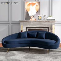 Gebogene Couch im europäischen Stil Drei Sitz Moderne Luxus Weiß Boucle Wohnzimmer Wohn möbel Schnitts ofa Set