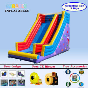 Château <span class=keywords><strong>gonflable</strong></span> professionnel de qualité supérieure, toboggan aquatique <span class=keywords><strong>gonflable</strong></span> extérieur tropical avec palmiers, idéal pour la location événementielle - Product Image 1