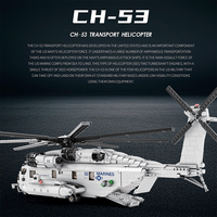Reobrix CH-53E Super Étalon Sea Dragon Hélicoptère Modèle Bloc de Construction Ensemble 2193p Blanc Marines Livré Détaillants En Vrac Éducateurs