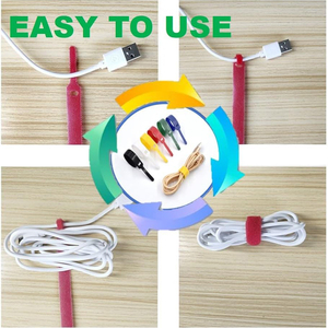 Sangles d'attache de câble à crochet et boucle réglables industrielles en nylon polyester coloré taille client Bracelet à crochet et boucle raisonnable - Product Image 4