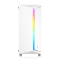 Boîtier d'ordinateur de bureau de puissance RGB barre lumineuse colorée ATX carte mère châssis de jeu compétitif pour refroidisseur d'eau 240