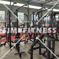 Máquina de entrenamiento de fuerza SM PM Series: Máquina de remo alto isométrica ajustable y Máquina de remo bajo sentado para gimnasios comerciales