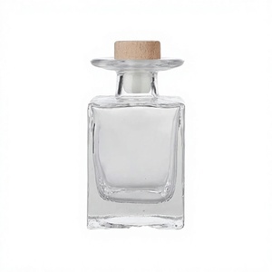 Botella de Vidrio Cuadrada de Base Pesada para Licores, Garrafa Premium con Tapón Hermético para Ginebra, <span class=keywords><strong>Vodka</strong></span> y Embalaje de Regalo, 400ml - Product Image 5