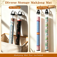 Tapis de Mahjong en PVC transparent, portable, avec fermeture éclair, pour le rangement et le transport, design mural pour tapis de jeu de Mahjong standard