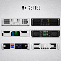 Amplificateur de puissance professionnel série MX 2U 4 canaux * 600W 800W 1000W 8 Ohms RMS pour sonorisation PA, avec six panneaux d'options pour spectacles sur scène, discothèques et bars