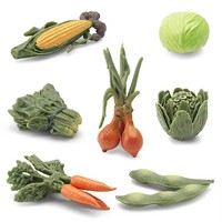 Figurines réalistes de modèle de légumes chou, carotte, oignon, épinard, maïs, babeurre, soja jouets éducatifs d'apprentissage cognitif