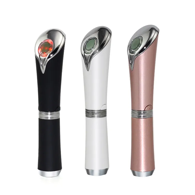 Face Eye Massager Skincare Derma Roller Led Light Therapy Device Eye Warm Beauty Equipment