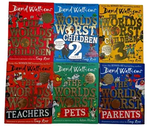 6 כרכים דוד ויליאם המילים הגרוע ביותר אוסף סדרת צביעה ספר סיפור איור ספרים לילדים
