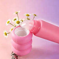 Tubes de rouge à lèvres biodégradables roses en spirale avec applicateur TPE, 5 ml, 30 ml, tubes de gloss à lèvres vides à presser avec porte-clés