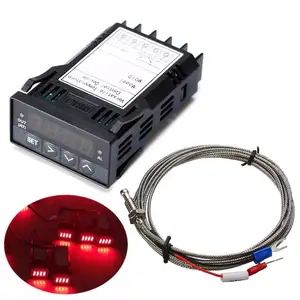 Цифровой мини-регулятор температуры с датчиком, название продукта и высокое нагревание