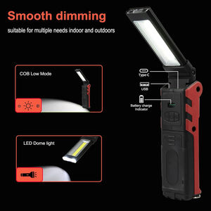 Lampe d'inspection pliable à LED COB dimmable en gros avec base magnétique et crochet, batterie externe rechargeable par USB pour l'extérieur - Product Image 6