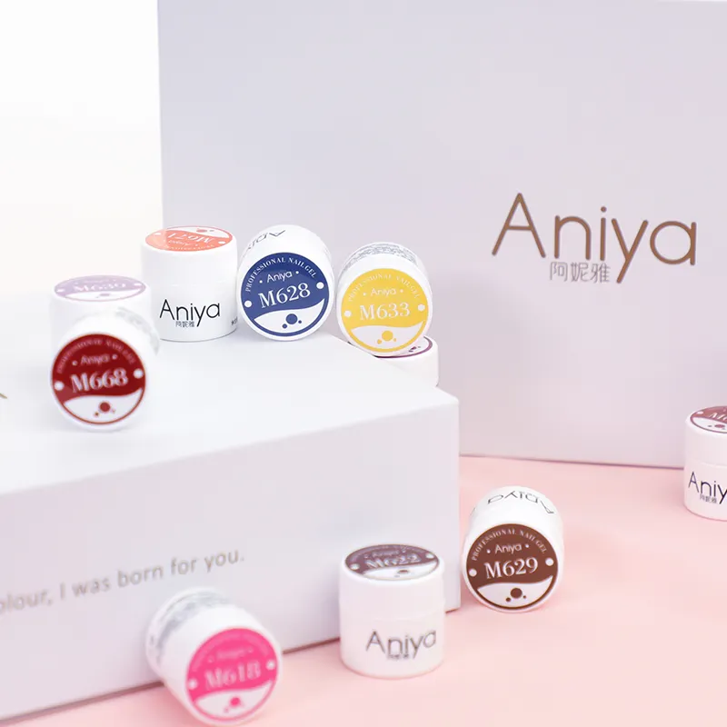 Aniya yeni nesil mavi Glitter 8g tırnak sanat tasarım son derece pigmentli çizim kapalı islatın UV LED boyama tırnak jeli boya